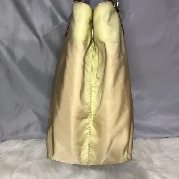 Beautiful Vintage Prada Cammello Nylon w/ Leather Handles Shopping Tote Bag - Picture 5 of 15